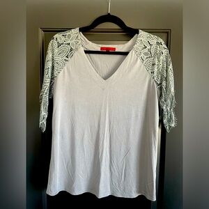 Buckle Lace Sleeve Top